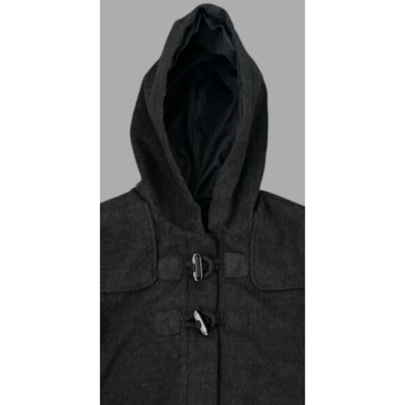 Crazy 8 Hooded Coat Girls Size 10/12 Gray Dressy Toggle Jacket w/ Pockets - Picture 4 of 7